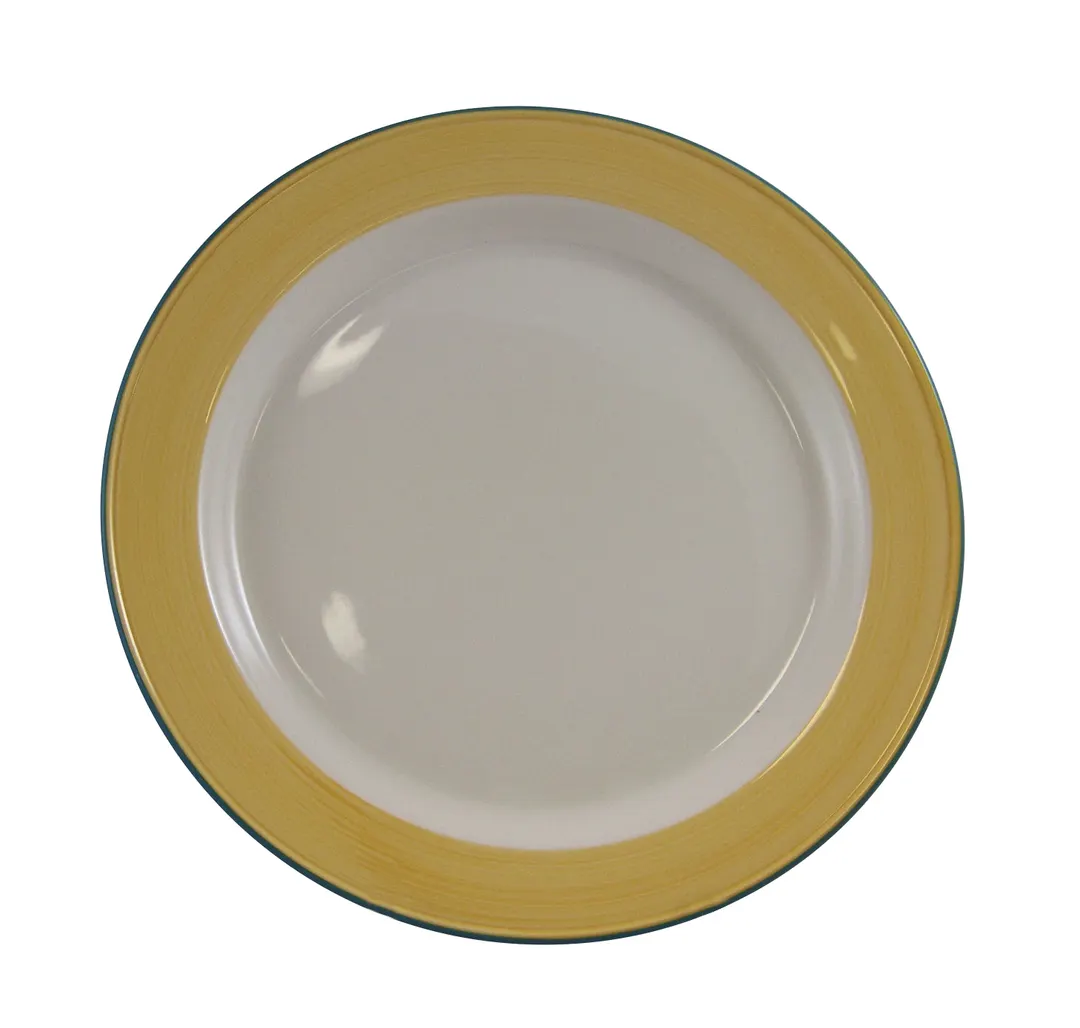 Steelite 15300211 Round Plate 9.0" x 0.875", Yellow Rio Vitrified Oven Safe to 530°F/275°C - 24/Case