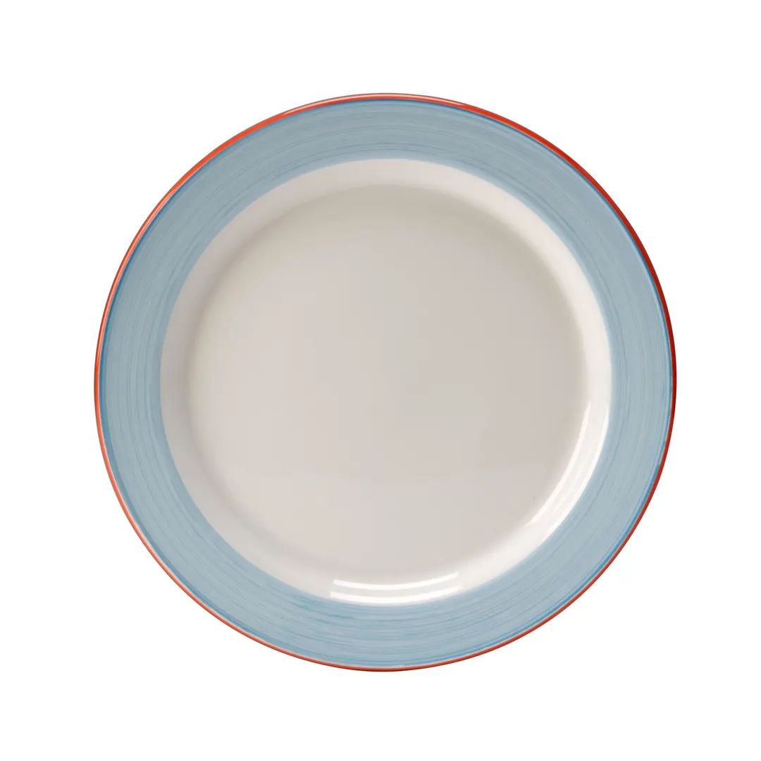 Steelite 15310214 - Slimline China Plate, 6.25" x 0.625" Round Blue, Oven Safe 530°F/275°C - 36/Case