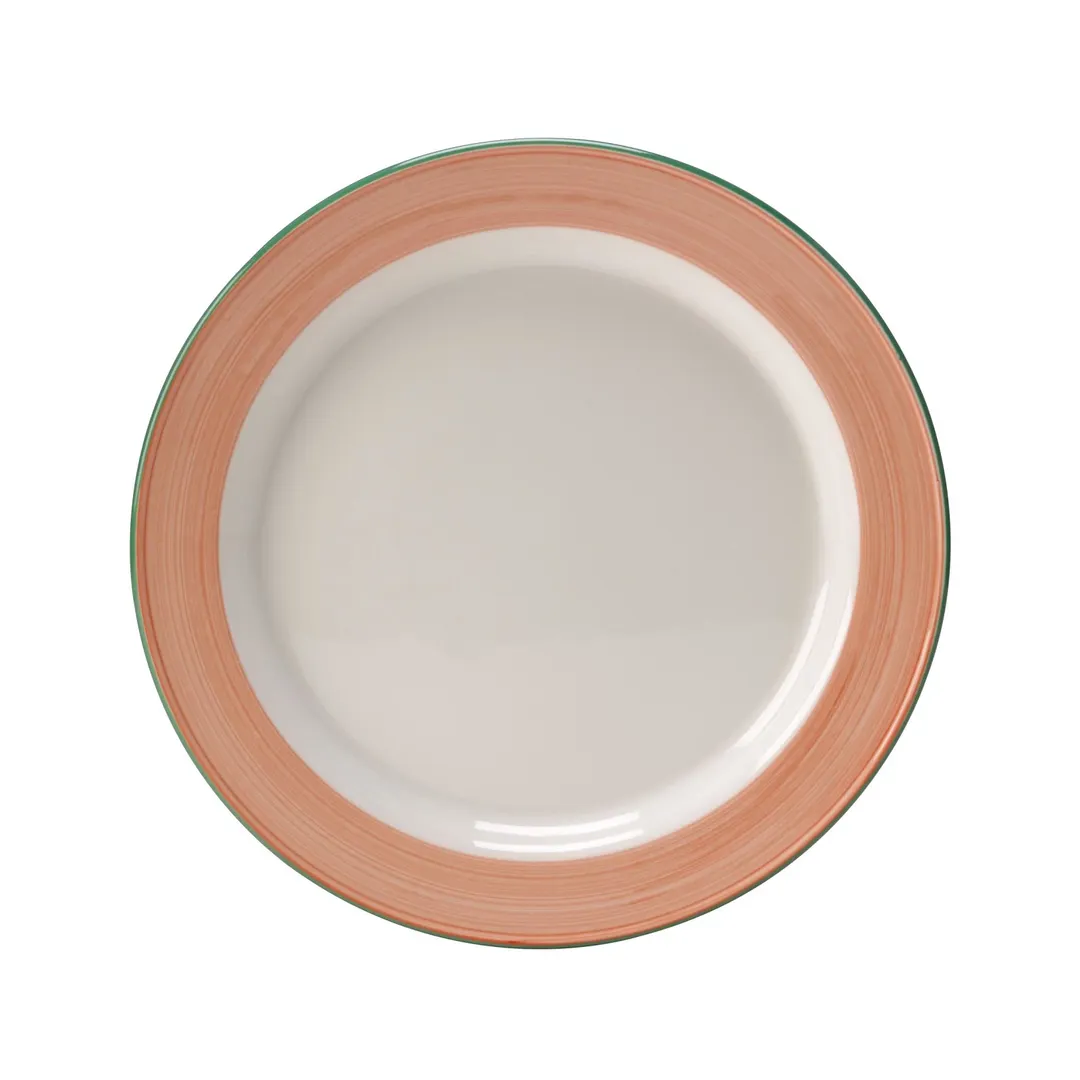 Steelite 15320211 Slimline Plate, 9.0" x 0.875", Round Pink, Vitrified, Oven Safe 530°F - 24/Case