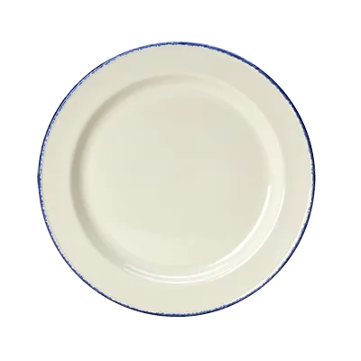 Steelite 17100214 Round China Plate, 6.25" x 0.63" Blue Dapples, Oven Safe 530°F - 36/Case