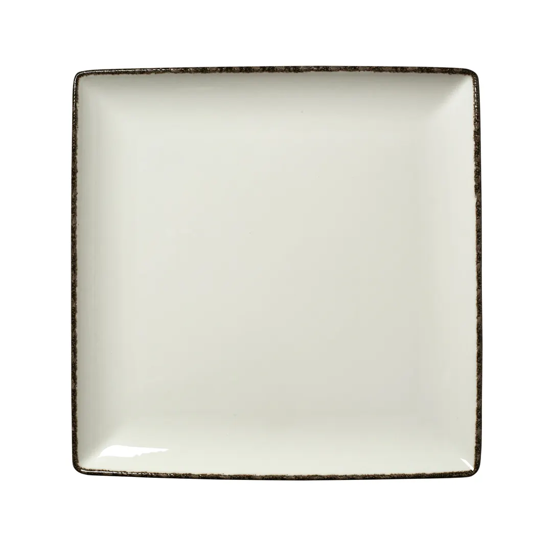 Steelite 17560553 Square Plate, 10.5" x 10.5" Charcoal Dapple, China, Oven Safe to 530°F - 6/Case
