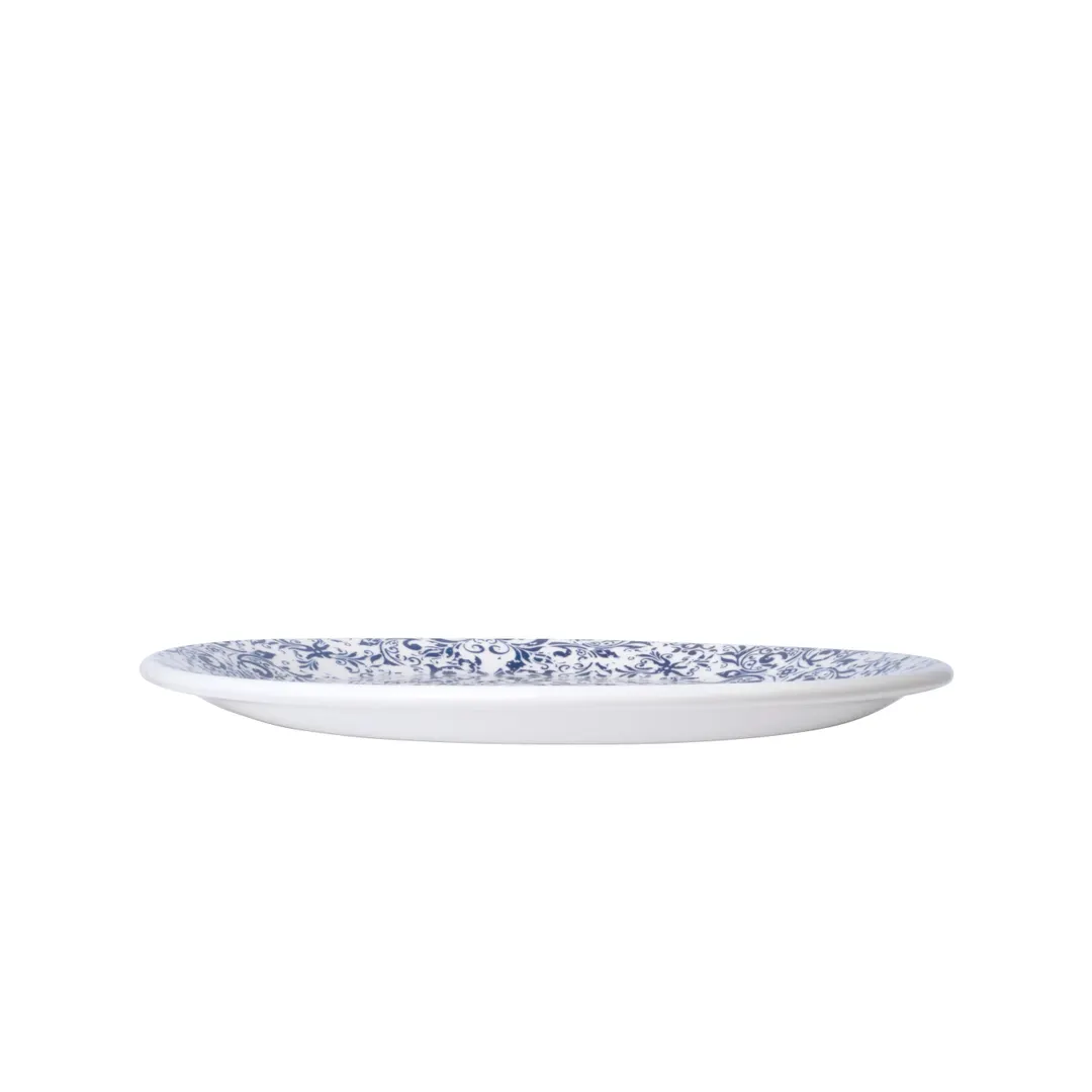 Steelite 17640566 Coupe China Plate, 10" Round, Legacy Blue Ink, Oven Safe to 530°F/275°C - 1 Dozen