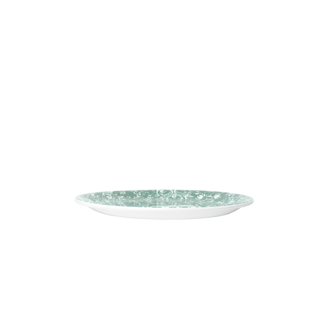 Steelite 17650567 Coupe Plate, 8" Round Legacy Teal China, Coupe Rim, Oven Safe 530°F - 1 Dozen