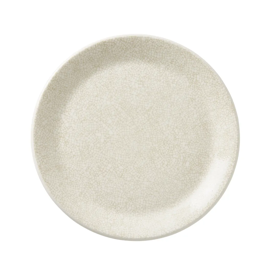 Steelite 17680566 Coupe Plate 10" x 0.75" Ceramic Crackle Taupe Vitrified Oven Safe to 530°F 1 Dozen