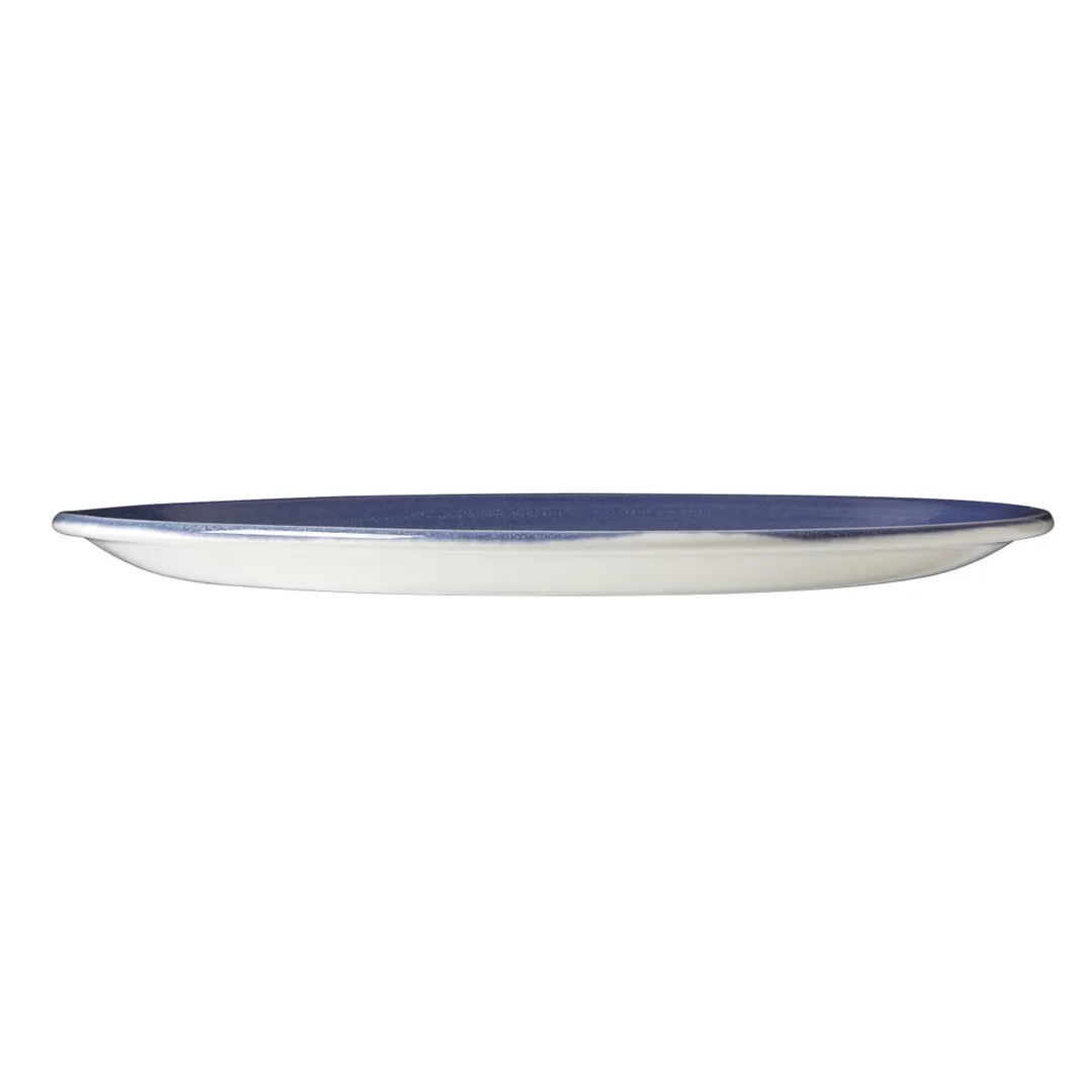 Steelite 17770544 Bluestone 11" Coupe Rim Ceramic Plate, Oven Safe to 530°F/275°C - 1 Dozen