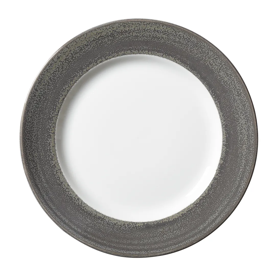 Steelite 17900813 - 10" Round Granite China Plate, Revolution Edge, Vitrified Ceramic - 1 Dozen