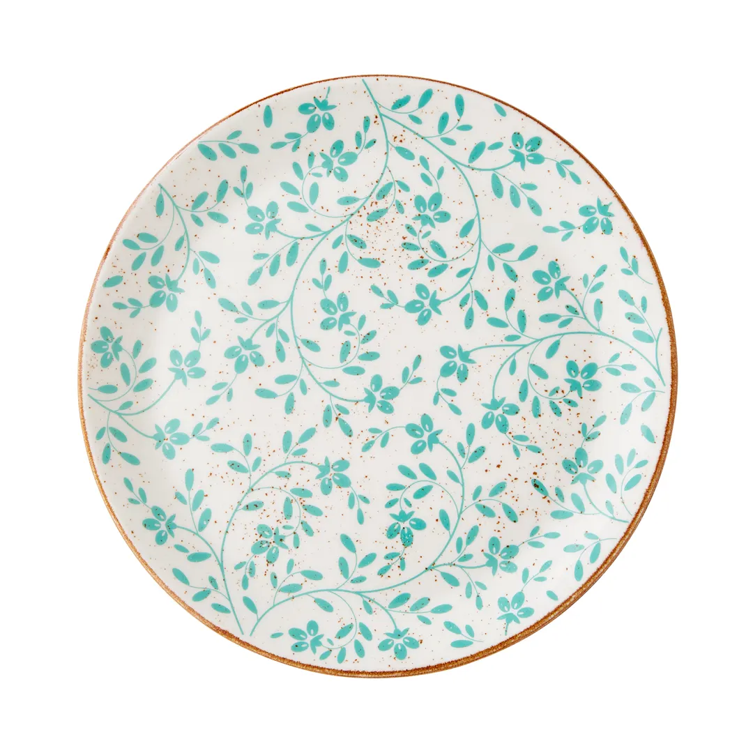 Steelite 18020544 - 11" Round Aqua China Plate, Alumina Vitrified, 0.75" Depth Dinnerware - 1 Dozen