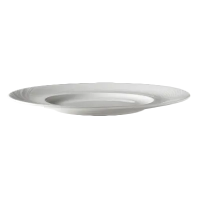 Steelite 4411RF002 - 11" Wide Rim Round Bone China Plate, 11" Diameter - 1 Dozen