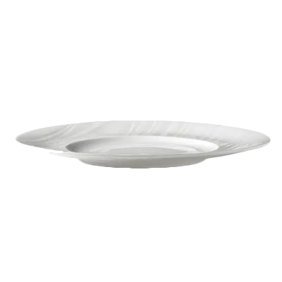 Steelite 4412RF002 Wide Rim 11" Bone China Plate, Ruche Folio Pattern, Dishwasher Safe - 1 Dozen