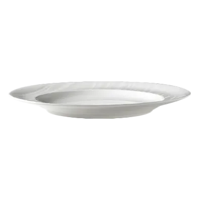 Steelite 4412RF004 Banquet Rim Plate, 9" Round Bone China, Ruche Folio, Dishwasher Safe - 24/Case