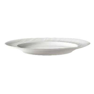 Steelite 4412RF005 Banquet Rim Plate, 8" Round Bone China, Ruche Folio, Dishwasher Safe - 24/Case