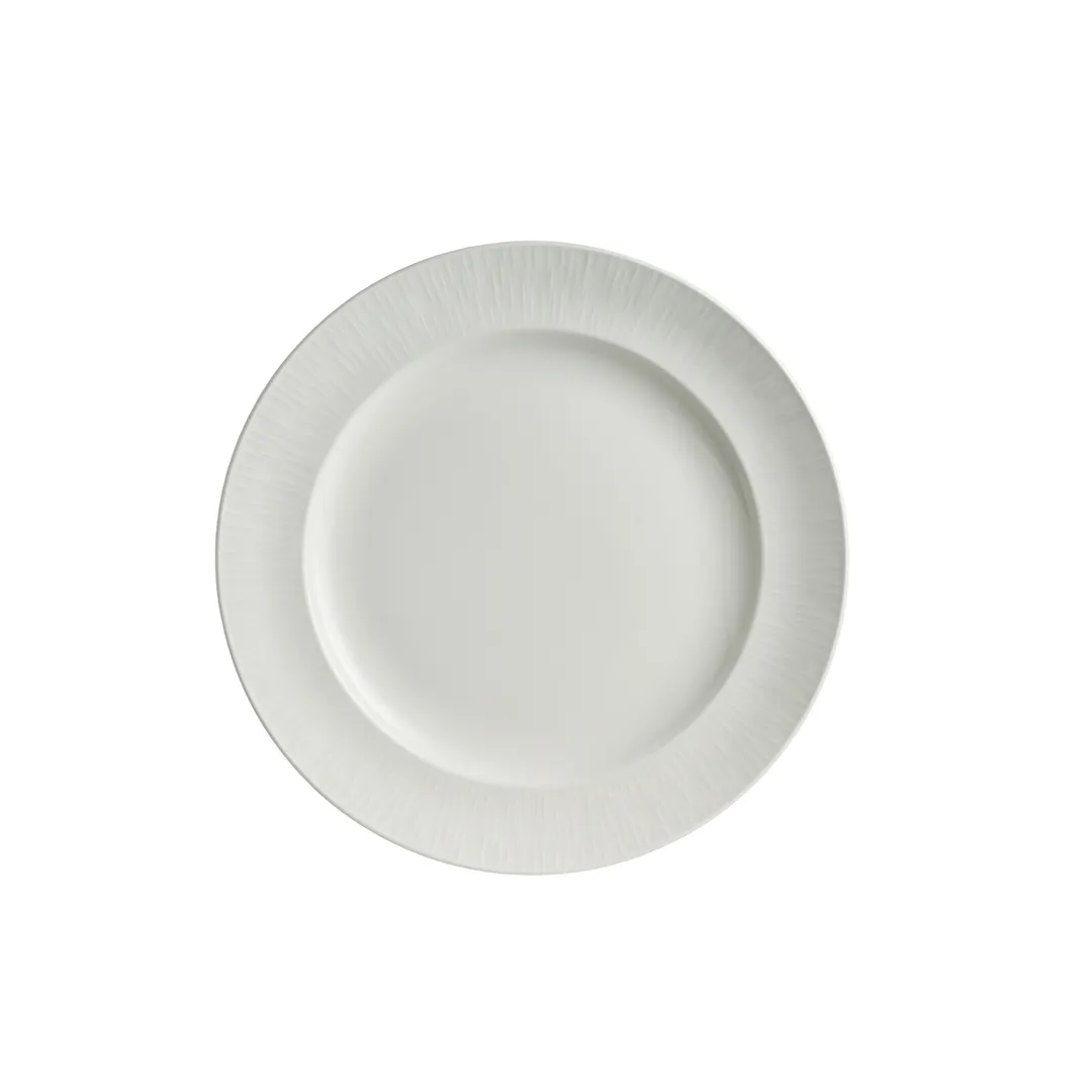 Steelite 4422RF006 Banquet Rim Plate, 6.5" Lucia Folio Round Bone China, Medium Rim - 1 Dozen
