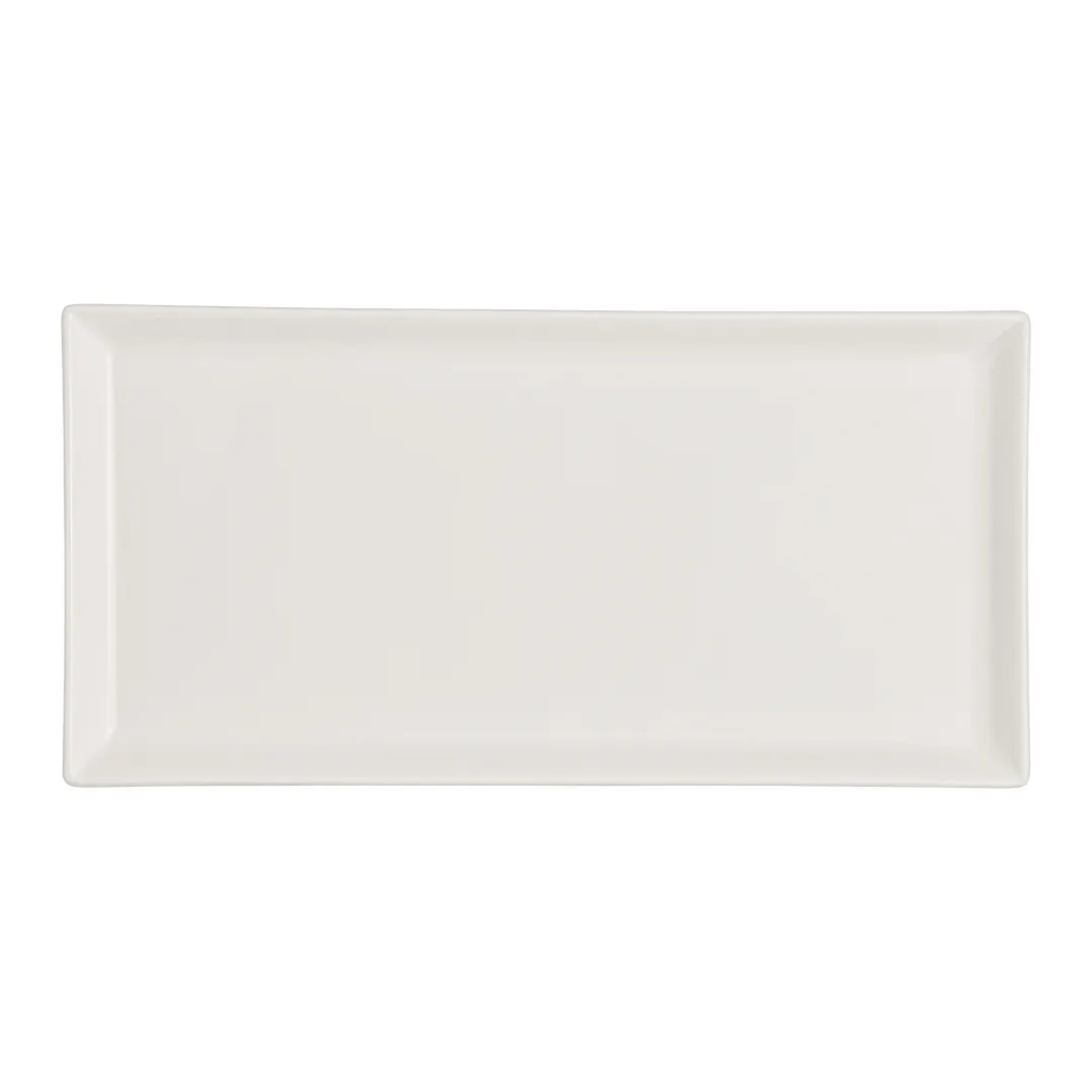 Steelite 51109ST3209 Rect China Tray, 9.375" x 4.625" x 0.75", White Album, Dish/Oven Safe - 1 Dozen