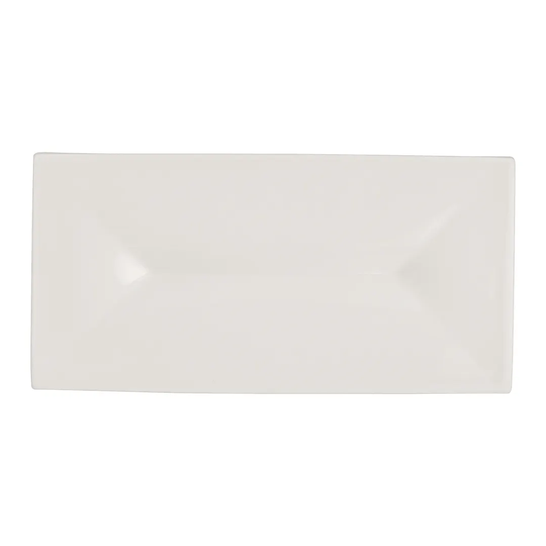 Steelite 51109ST3240 Rect China Tray, White, 9.375" x 4.625" x 0.75", Dishwasher/Oven Safe - 1 Dozen