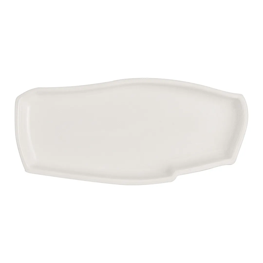 Steelite 51109ST3263 - White China Tray, 5.125" x 2.375" x 0.625", Dishwasher & Oven Safe - 1 Dozen