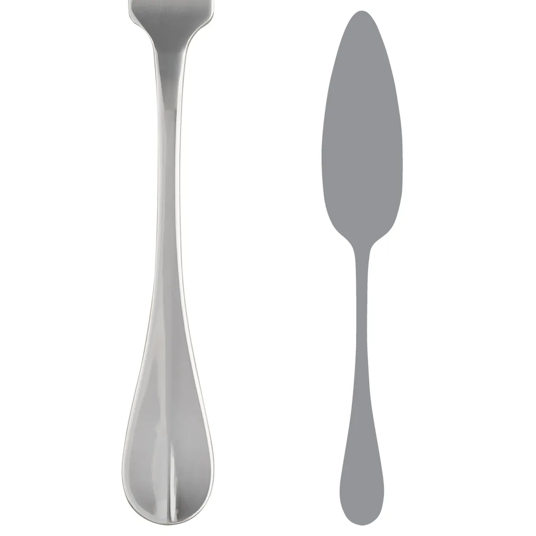 Steelite 5300S067 Cake Server, 9-3/4" Baguette, 18/10 Stainless Steel, Smooth Edge, WNK - 1 Dozen