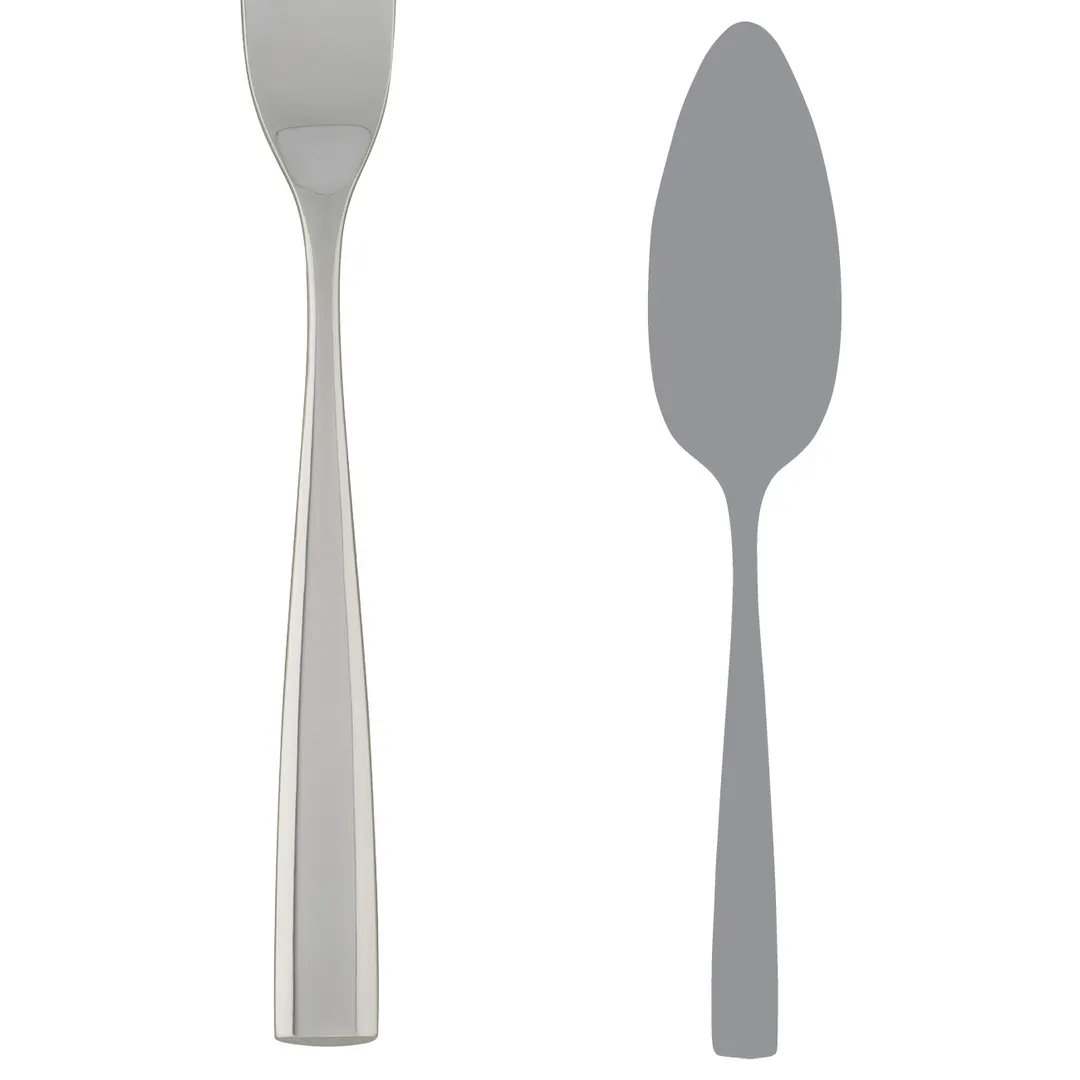 Steelite 5315S067 Cake Pie Server, 10" Long, 18/10 Stainless Steel Edge, WNK Zen Finish - 1 Dozen