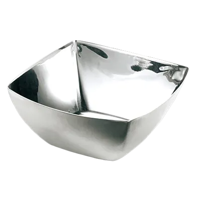 Steelite 5360S326 - Square Stainless Steel Bowl, 10 oz (0.31 qt), 4.5" x 4.5" x 2.0", - 6/Case