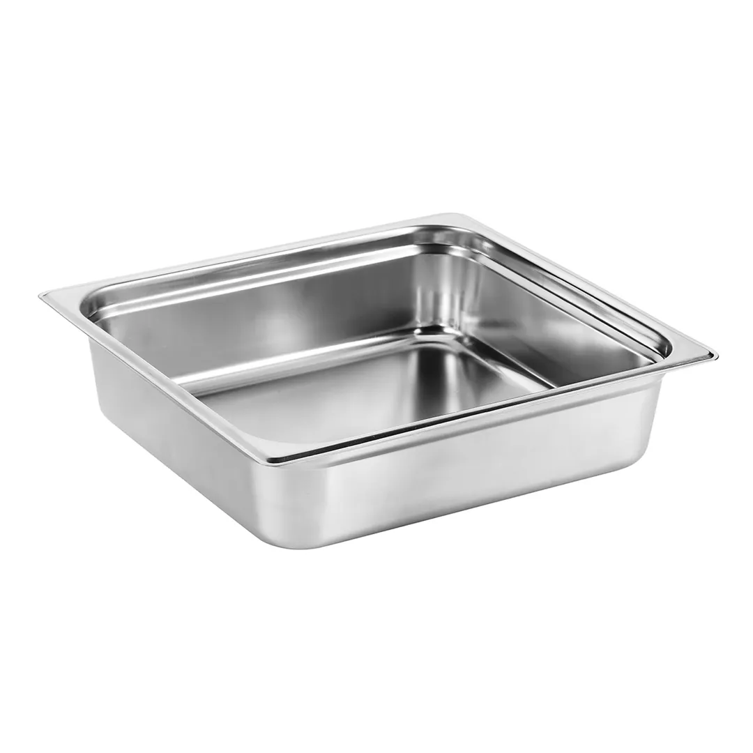 Steelite 5370S555 Chafing Dish Pan, 1.5‑Gal (5‑8 qt) Square Insert, Stainless Steel, Buffet Service