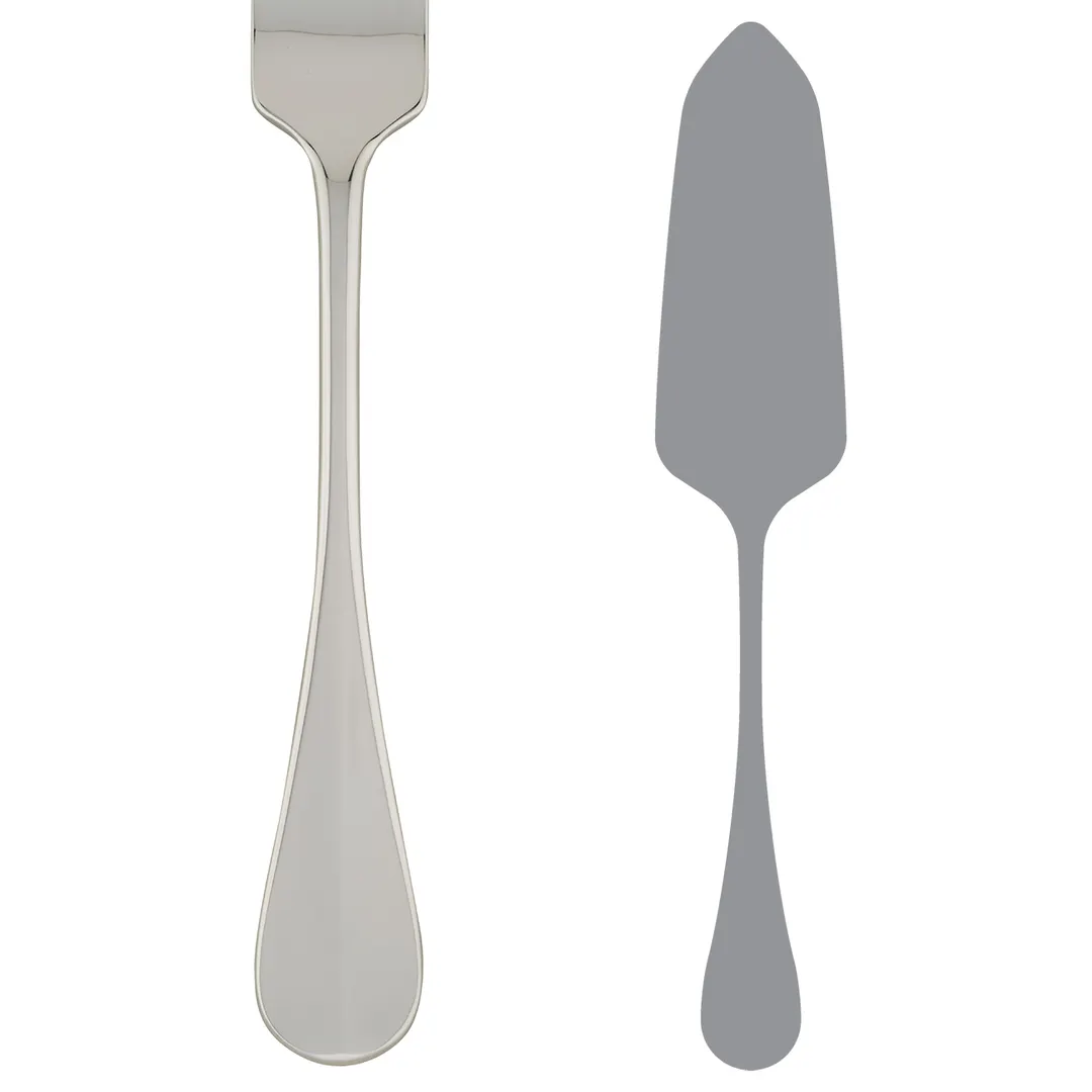 Steelite 5500J067 - 10" Stainless Steel Cake Server with Edge, La Tavola Aida - 1 Dozen