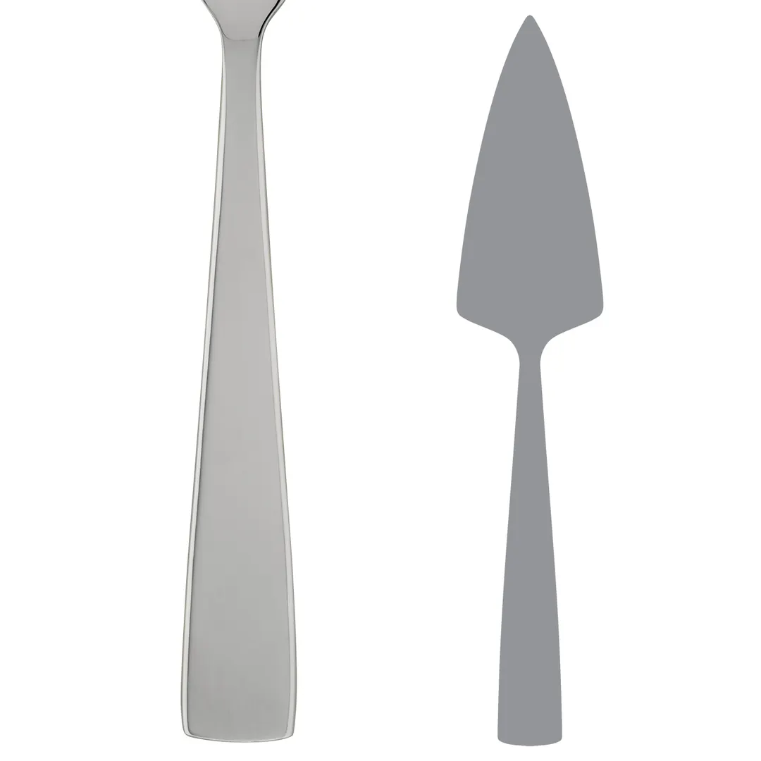 Steelite 5502J067 - 10" Stainless Steel Cake Server, Smooth Edge, La Tavola Lounge Design - 1 Dozen