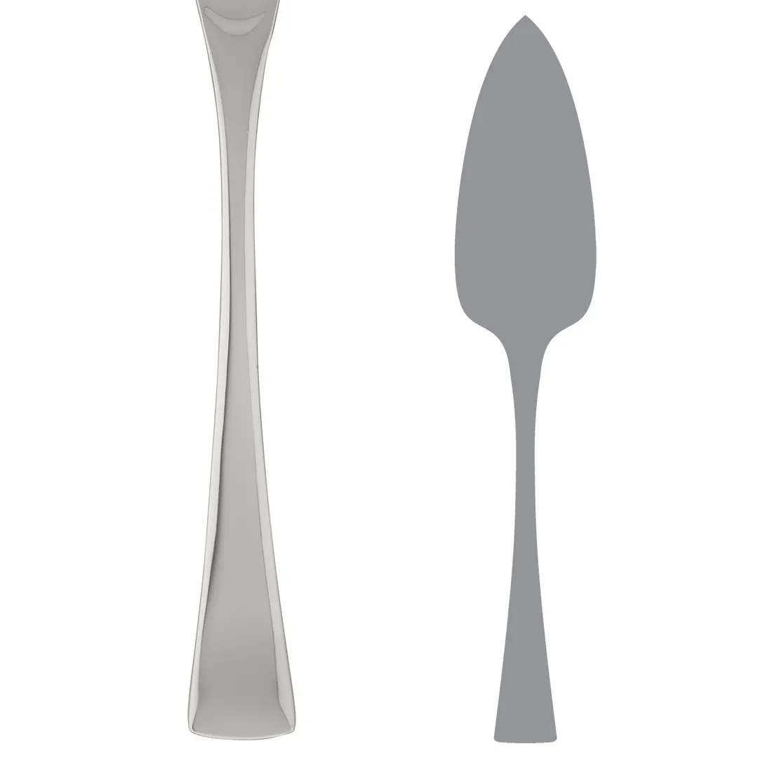 Steelite 5503J067 La Tavola 10" Cake & Pie Server, Stainless Steel Handle, Smooth Edge - 1 Dozen