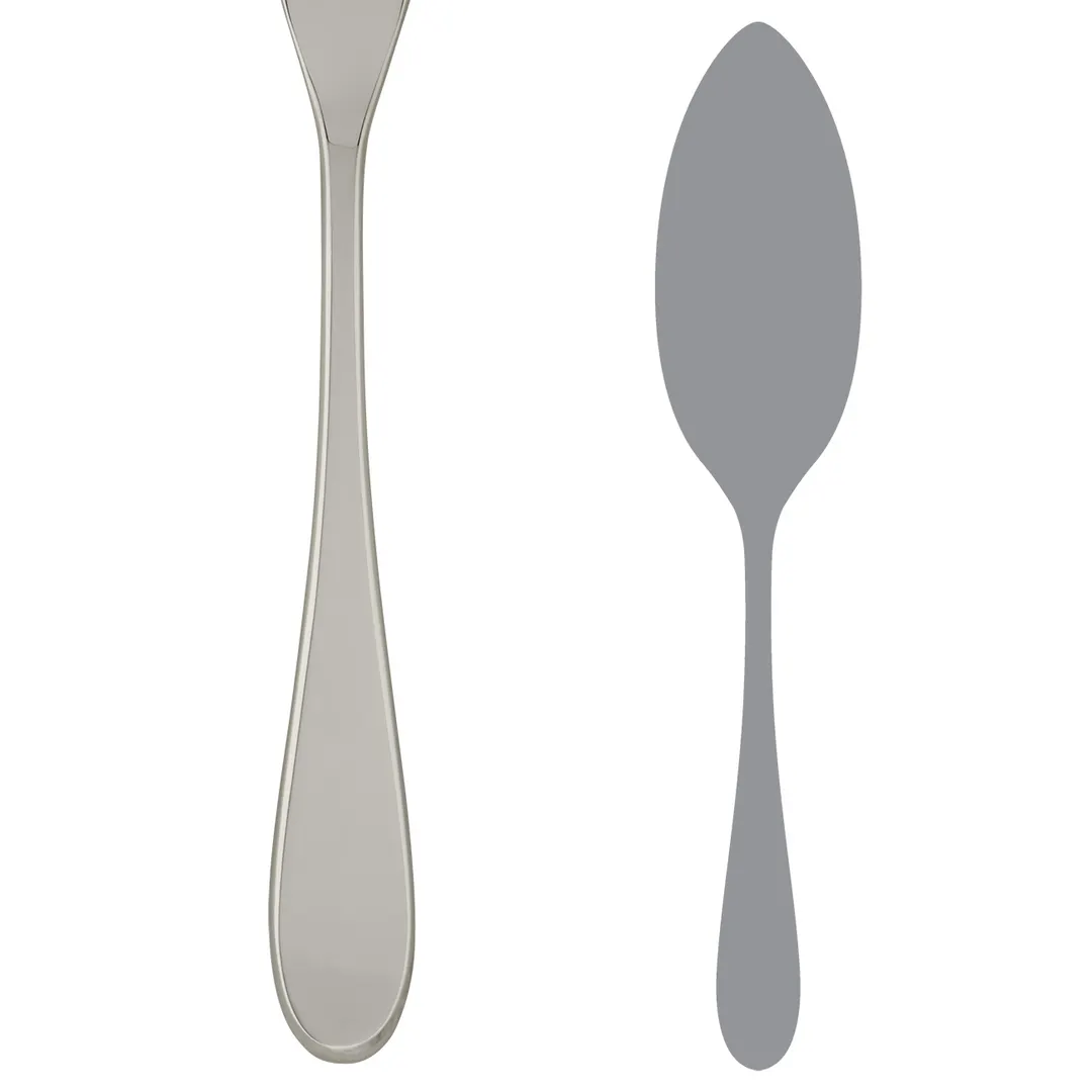 Steelite 5505J067 La Tavola Premiere 10" Stainless Steel Cake Server with Smooth Edge - 1 Dozen