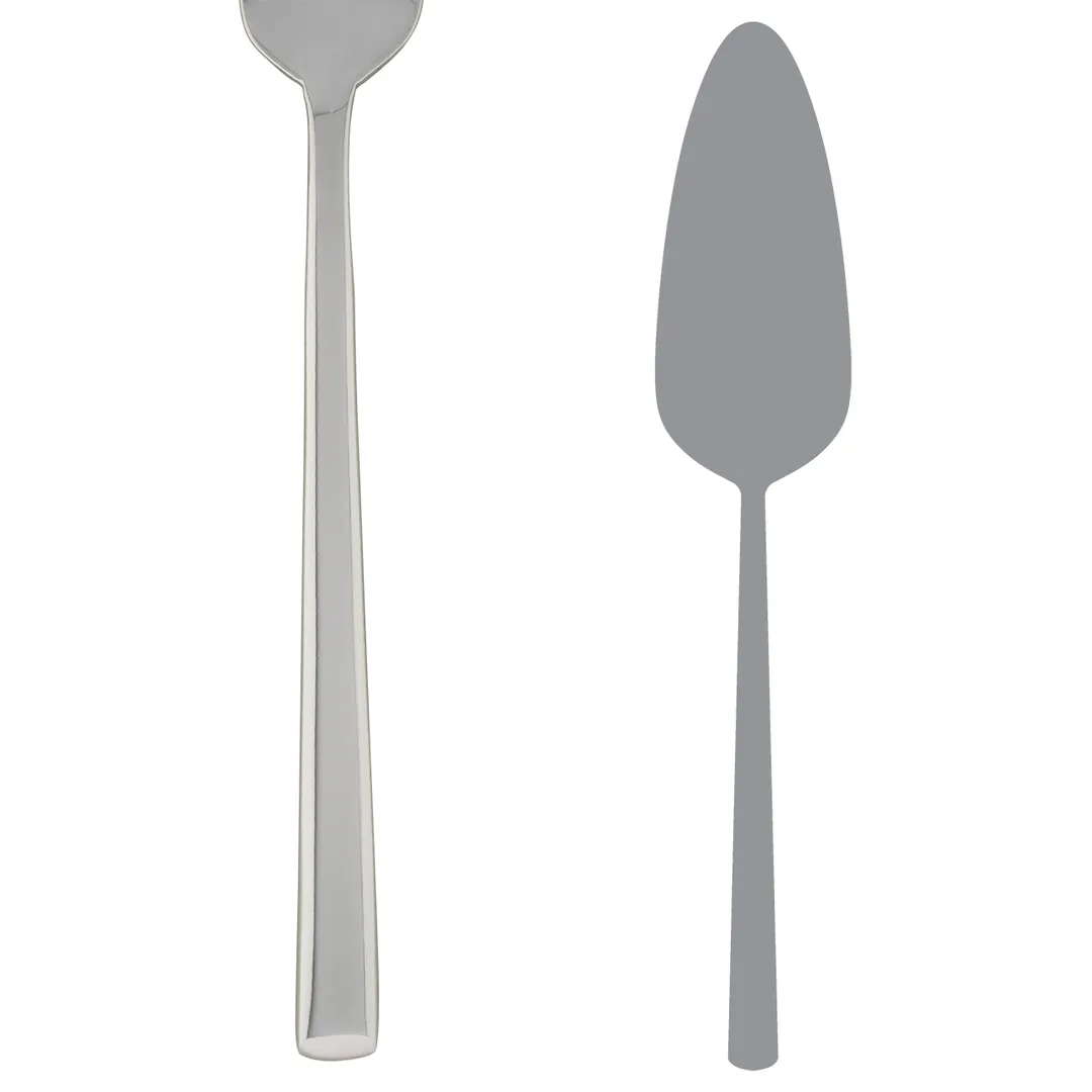 Steelite 5506J067 - 10" Stainless Steel Cake & Pie Server, Smooth Edge, La Tavola Yuki - 1 Dozen