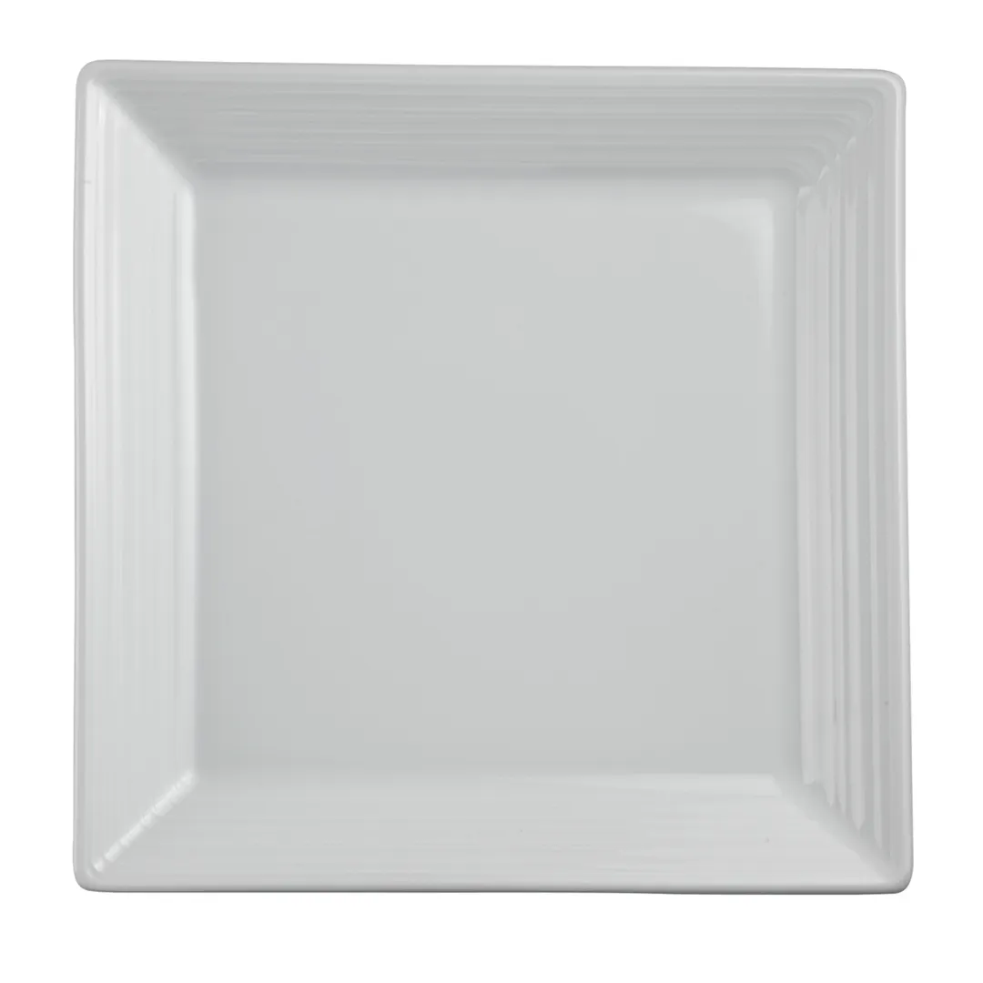 Steelite 61100ST0120 - Square 8.5" x 8.5" Belisa Porcelain Plate, Rim, Oven Safe 500°F - 24/Case
