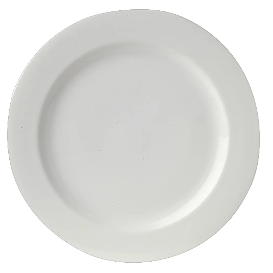 Steelite 61101ST0256 - 7" Round Plate, Porcelain, Wide Rim, Oven Safe to 500°F - 36/Case