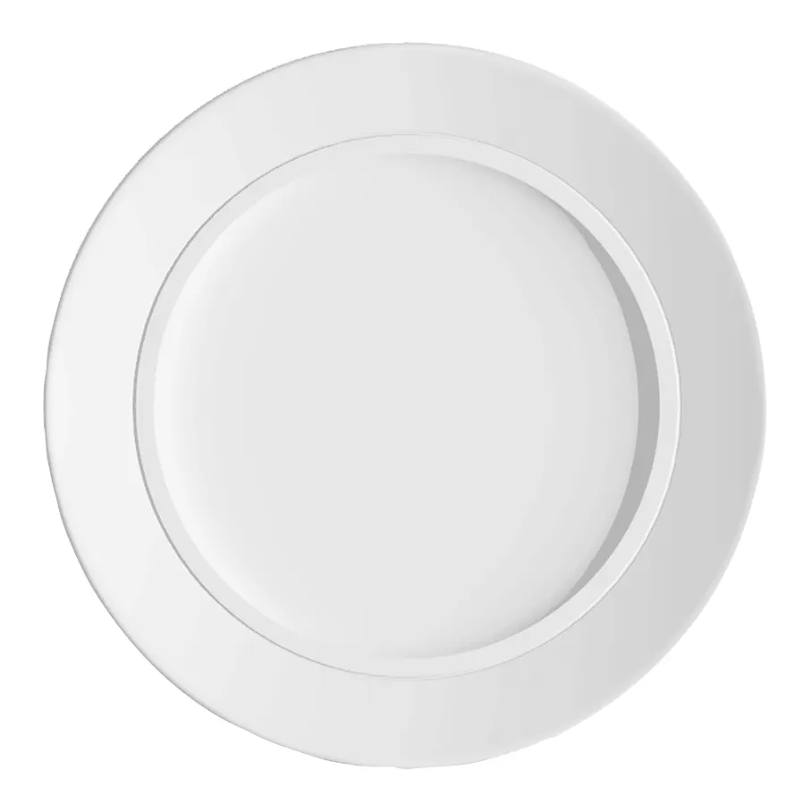 Steelite 61102ST0352 - Banquet Rim Plate, 11" Round Bone China, Wide Rim, Oven Safe 500°F - 1 Dozen