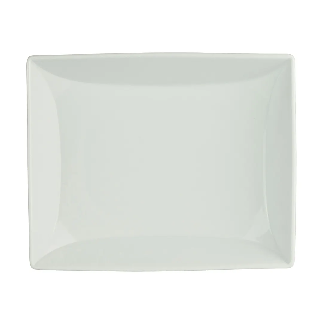 Steelite 61104ST0513 Ikon Porcelain Plate, 7.875" x 6.5" x 2.63", Oven Safe to 500°F - 36/Case
