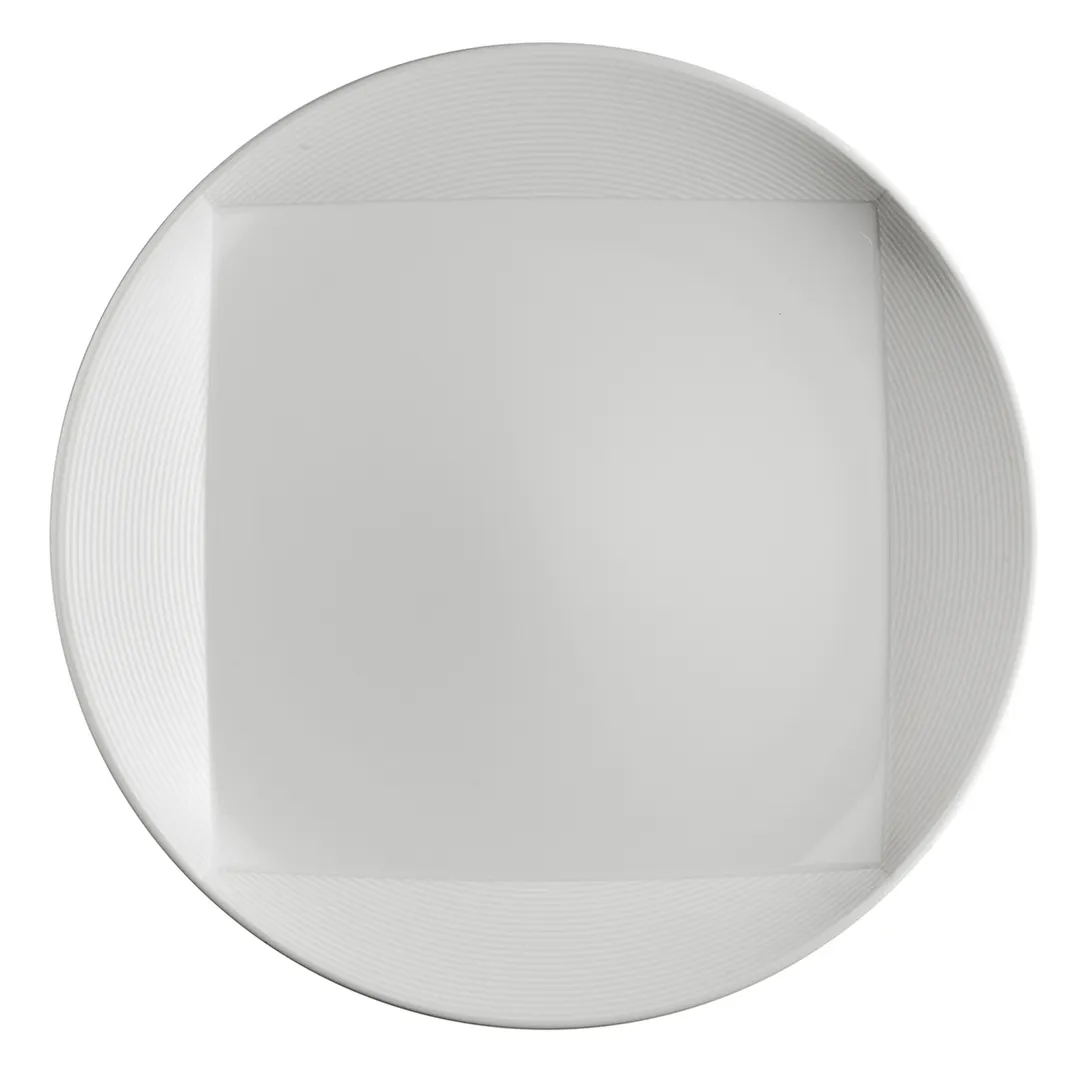 Steelite 61105ST0501 11" Round Bone China Plate with Embossed Rim, Oven Safe 500°F - 1 Dozen