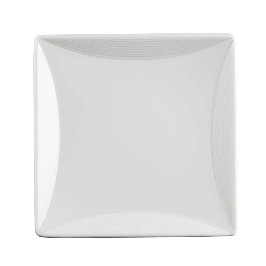 Steelite 61105ST0508 Square Vortex Porcelain Plate, 5.875" Bone China, Embossed, Oven Safe - 36/Case