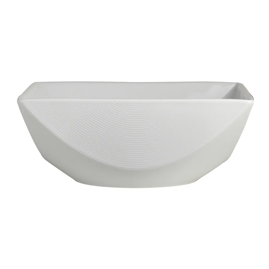 Steelite 61105ST0528 - Deep 8" Square Bowl, 2.12 Qt (68 oz) Porcelain, Oven Safe 500°F - 1 Dozen