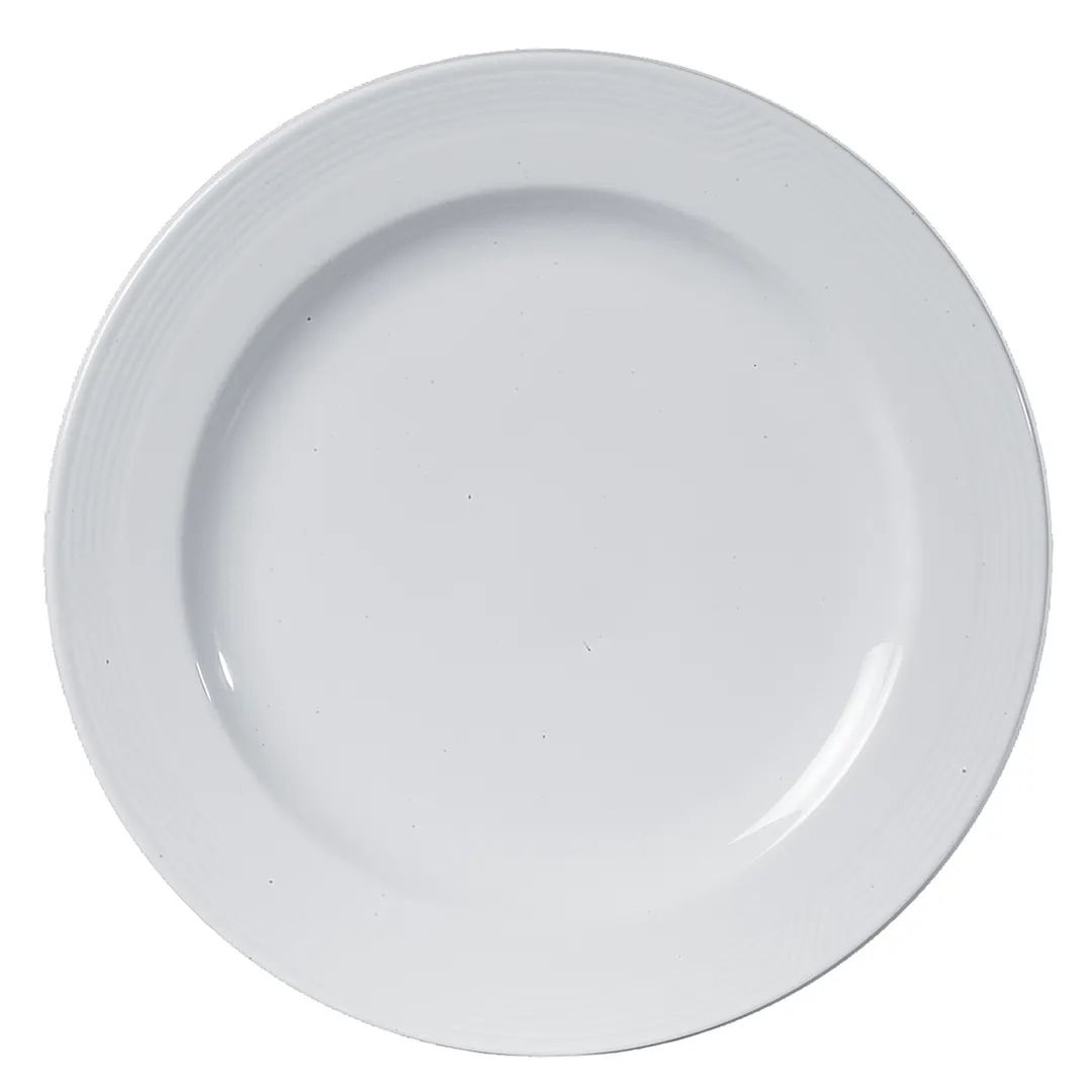 Steelite 61106ST0576 7" Round Bone China Plate, Wide Rim, Oven Safe to 500°F, Embossed - 36/Case