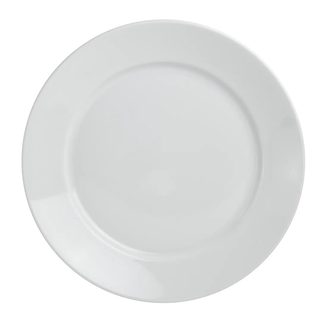 Steelite 61107ST0602 - 11" Round China Plate, Porcelain, Medium Rim, Oven Safe to 500°F - 1 Dozen