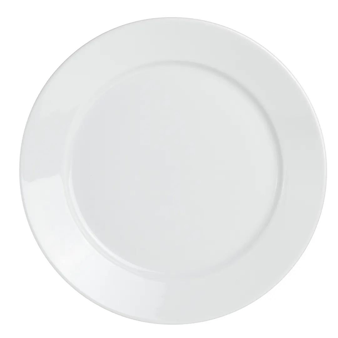 Steelite 61107ST0606 - 8.375" Round Porcelain Plate, Medium Rim, Oven Safe to 500°F - 36/Case
