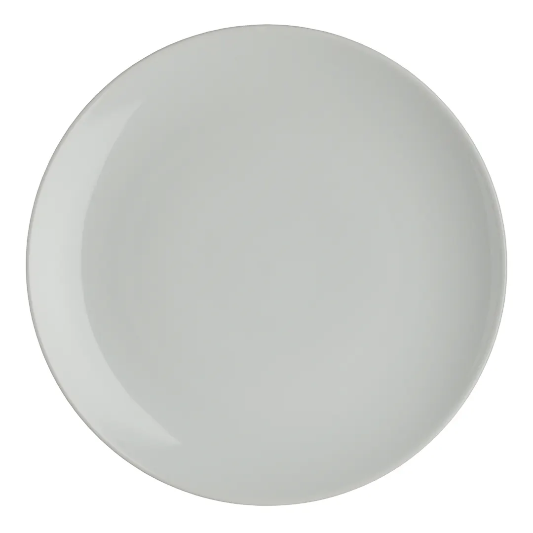 Steelite 61191ST7810 Coupe Rim Round Porcelain Plate, 10.625" x 1.125", Cool Blue‑White - 1 Dozen
