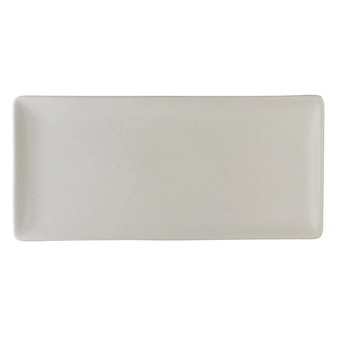 Steelite 6120RG018 Shell Rectangular Porcelain Tray 15" x 7", Oven Safe 425°F - 6/Case