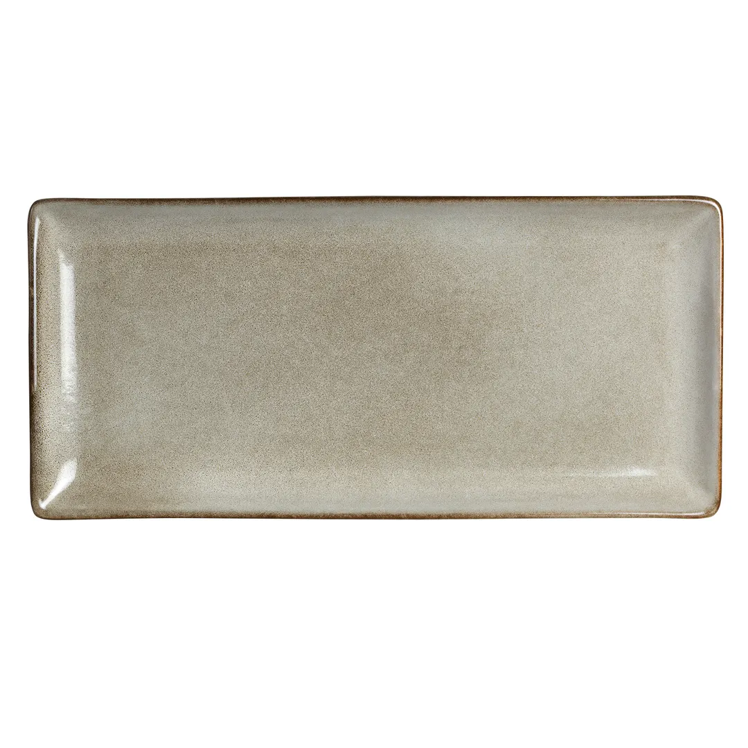Steelite 6121RG018 - Rectangular China Tray, 15" x 7" Porcelain, Oven Safe to 425°F - 6/Case