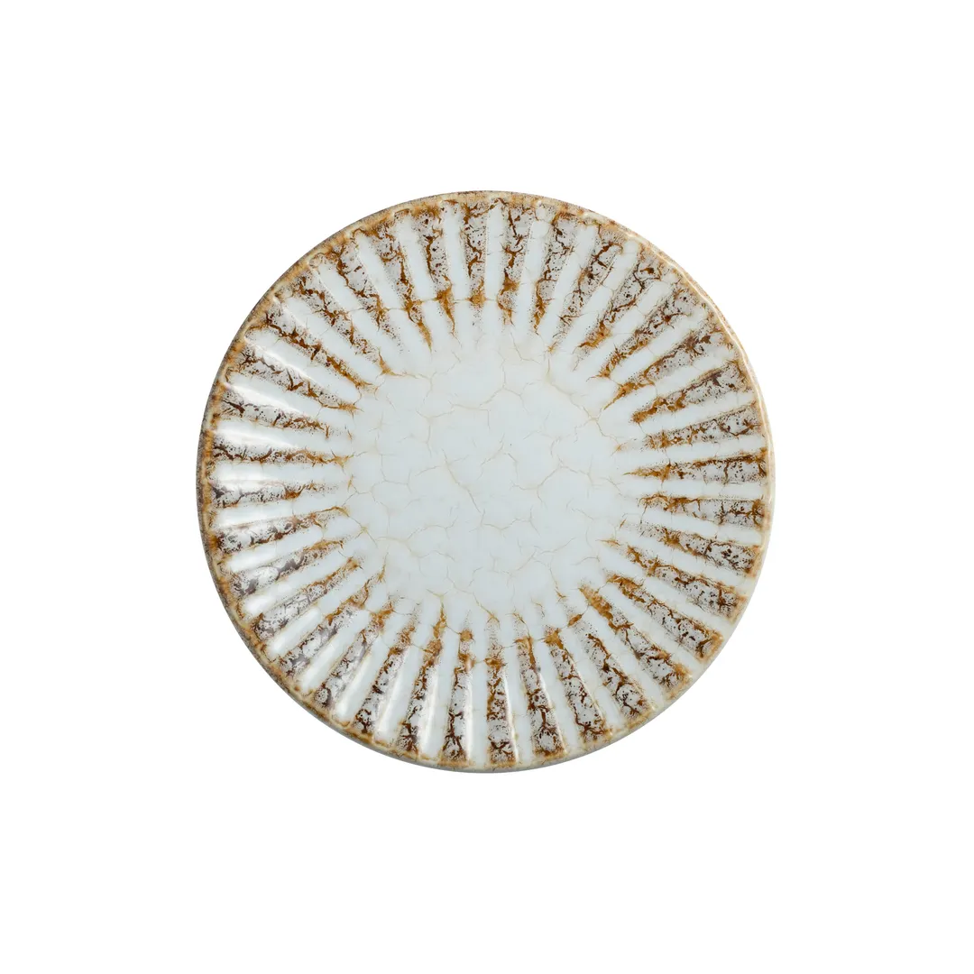 Steelite 6162RG139 - 6" Round Coupe Rim Porcelain Plate, Natural Eclectic Finish - 24/Case
