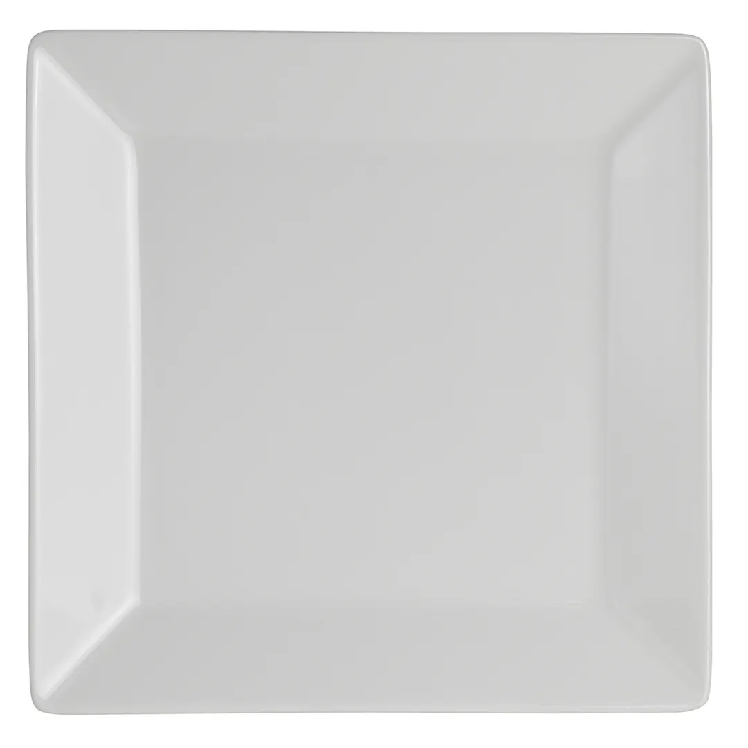 Steelite 62101ST0654 Square Plate, 8.25" x 8.25", Porcelain, Medium Rim, Oven Safe 500°F - 24/Case