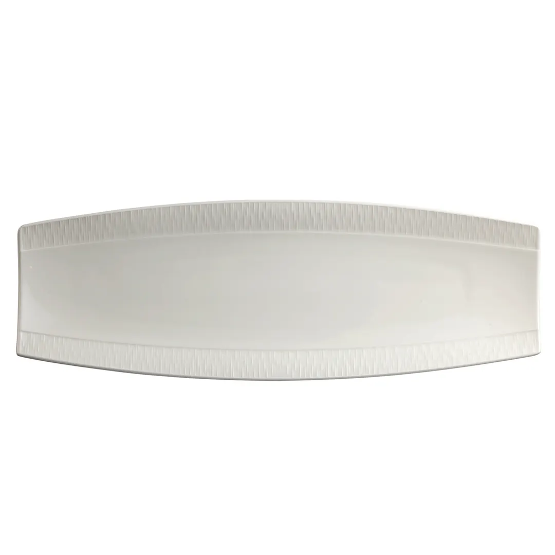 Steelite 62104ST1045 Rectangular China Tray, 16.0" x 5.75", Bloom Porcelain, Oven Safe 500°F 1 Dozen