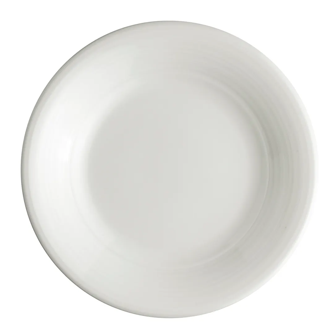 Steelite 62117ST0905 Carina 6.5" Round Porcelain Plate, Wide Rim, Oven Safe 500°F (258°C) - 36/Case