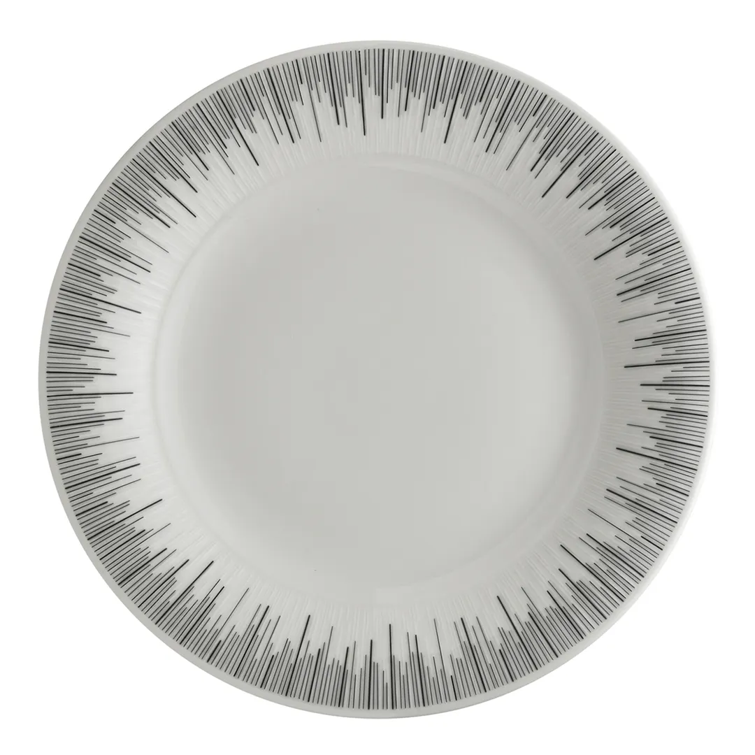 Steelite 62120ST1030 - 11.5" Bloom Zinnia Porcelain Plate, Embossed Rim, Oven Safe 500°F - 1 Dozen