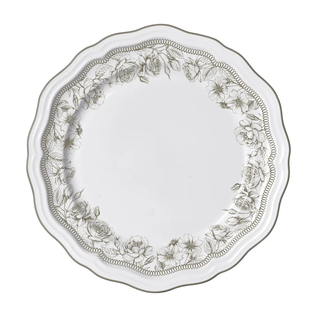 Steelite 62526FP810 Plate, 11.25" Scalloped Edge, Round Porcelain in Hannah Slate - 1 Dozen