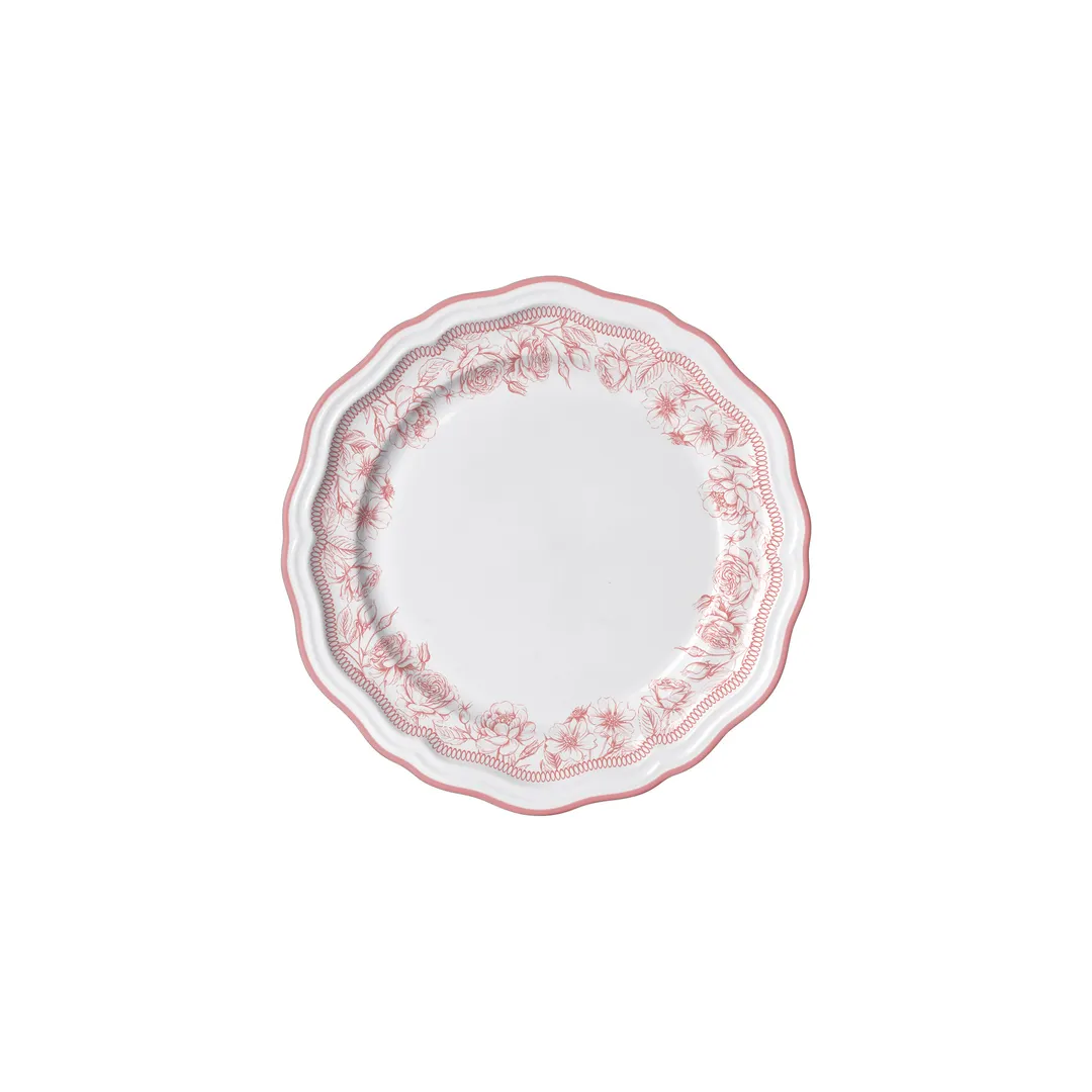 Steelite 62527FP813 Rim Plate, 6.5" Round Porcelain Dinner Plate with Scalloped Edge - 1 Dozen