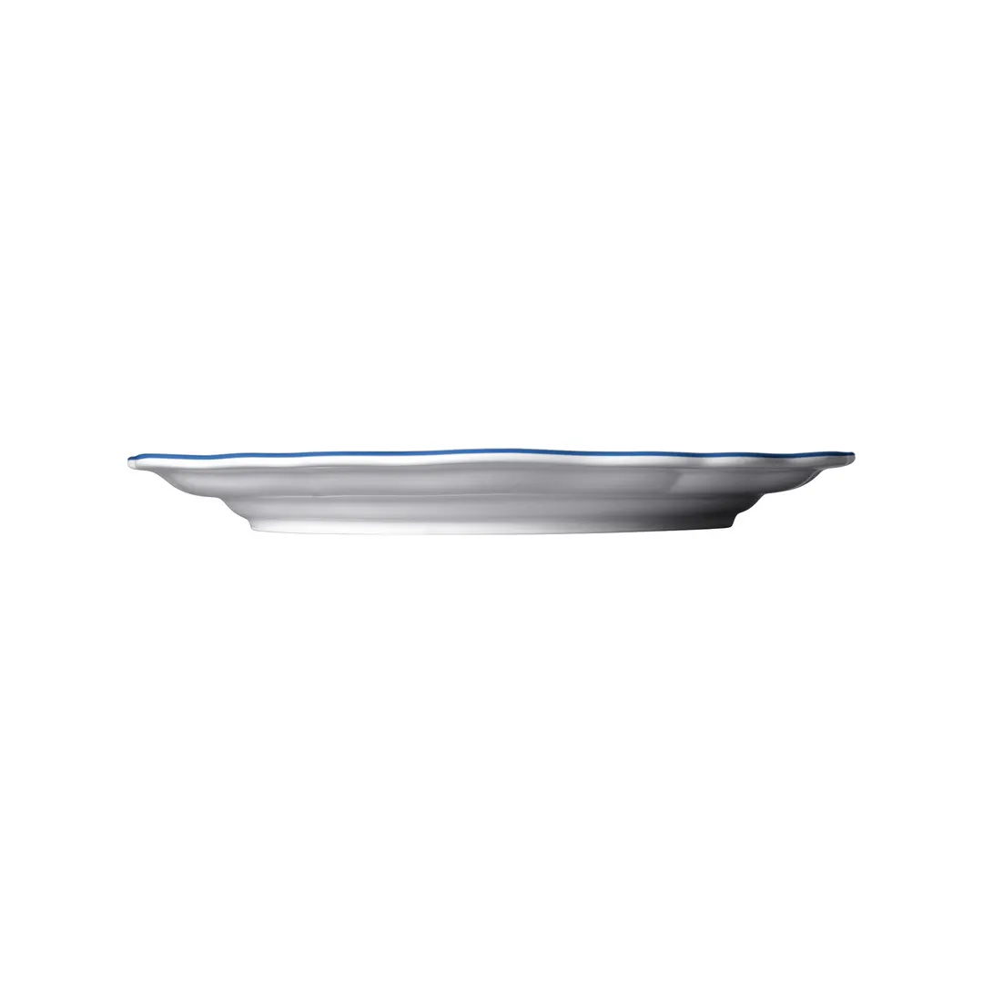Steelite 62528FP811 Plate, 10.25" Round Porcelain, Hannah Blue Folio Design, Scalloped Edge - 1 Dozen