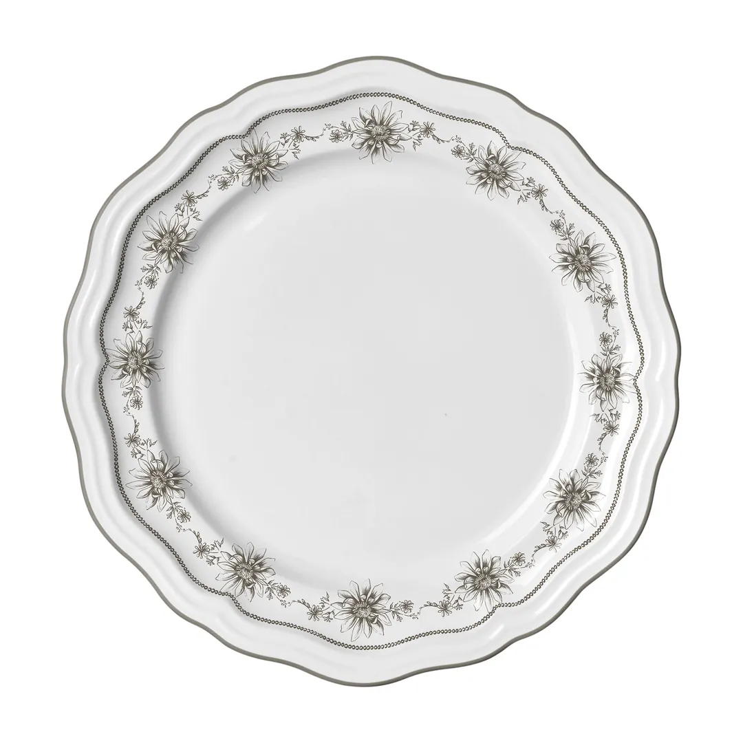 Steelite 62531FP810 - Giselle Slate Plate, 11.25" x 1.125" Porcelain Scalloped Edge - 1 Dozen